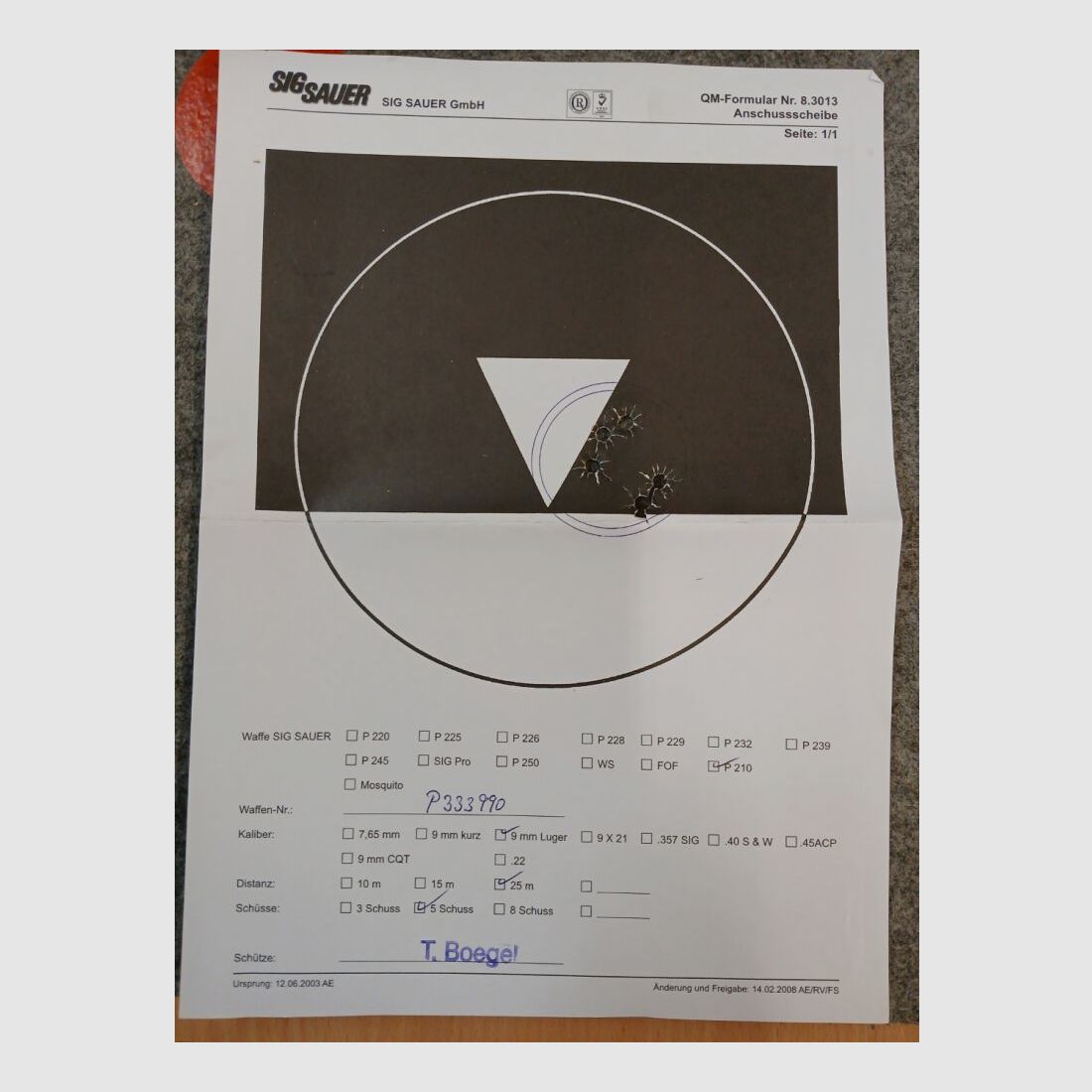 Sig Sauer P 210 Super Target 6"