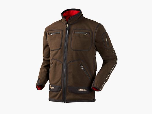 Hrkila Kamko Fleecejack Brown / Rood