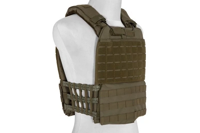 Tactical plate carrier vest Molle/laser-cut – olive green, image 5 of 12