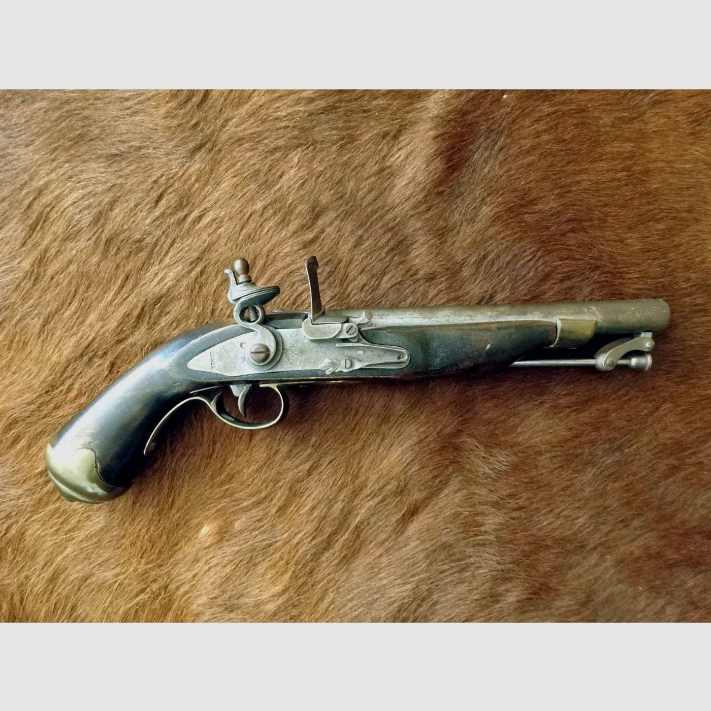 Antique flintlock pistol caliber .50