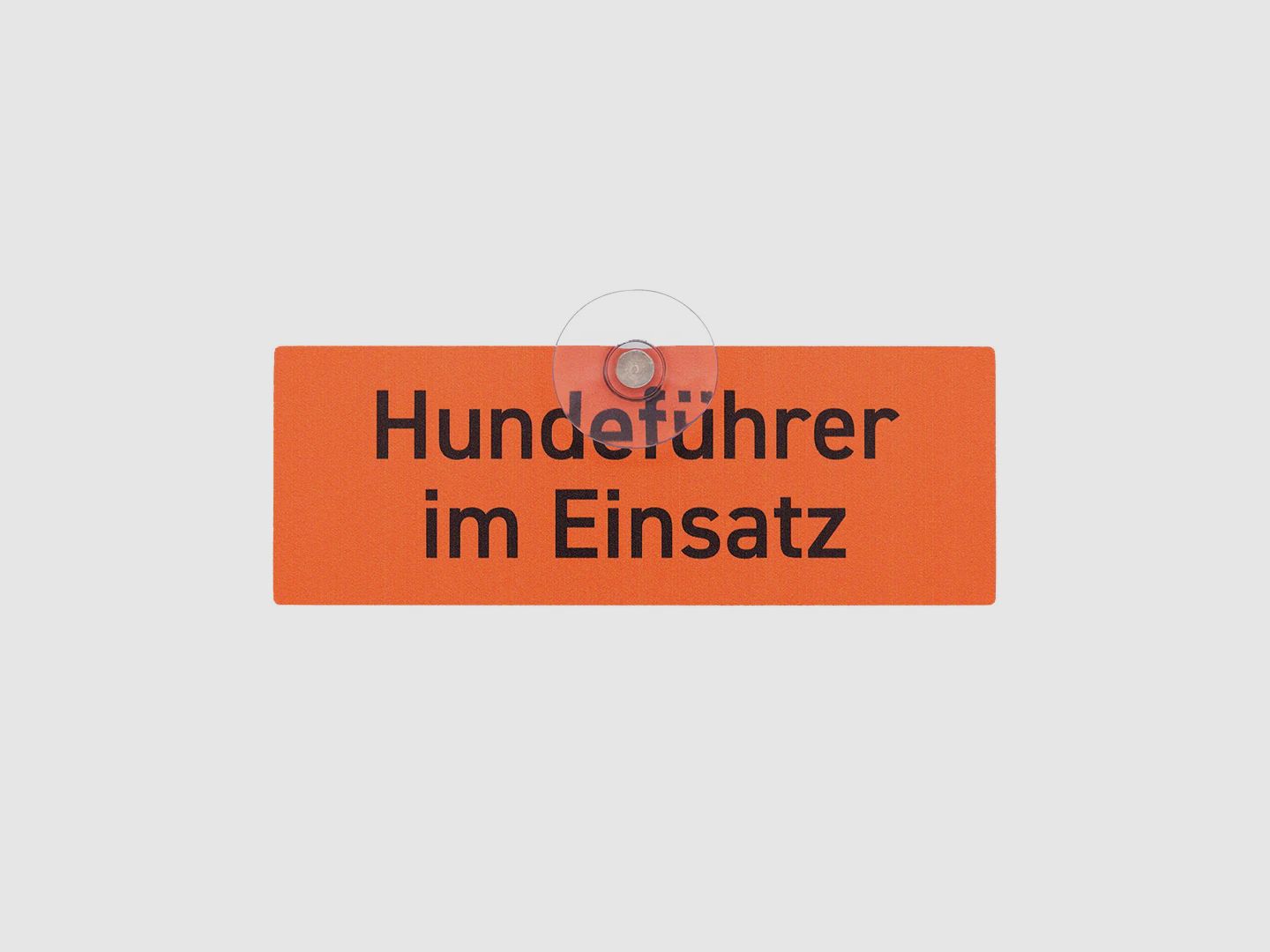 Autoschild mit Saugnapf "Hundeführer im Einsatz"