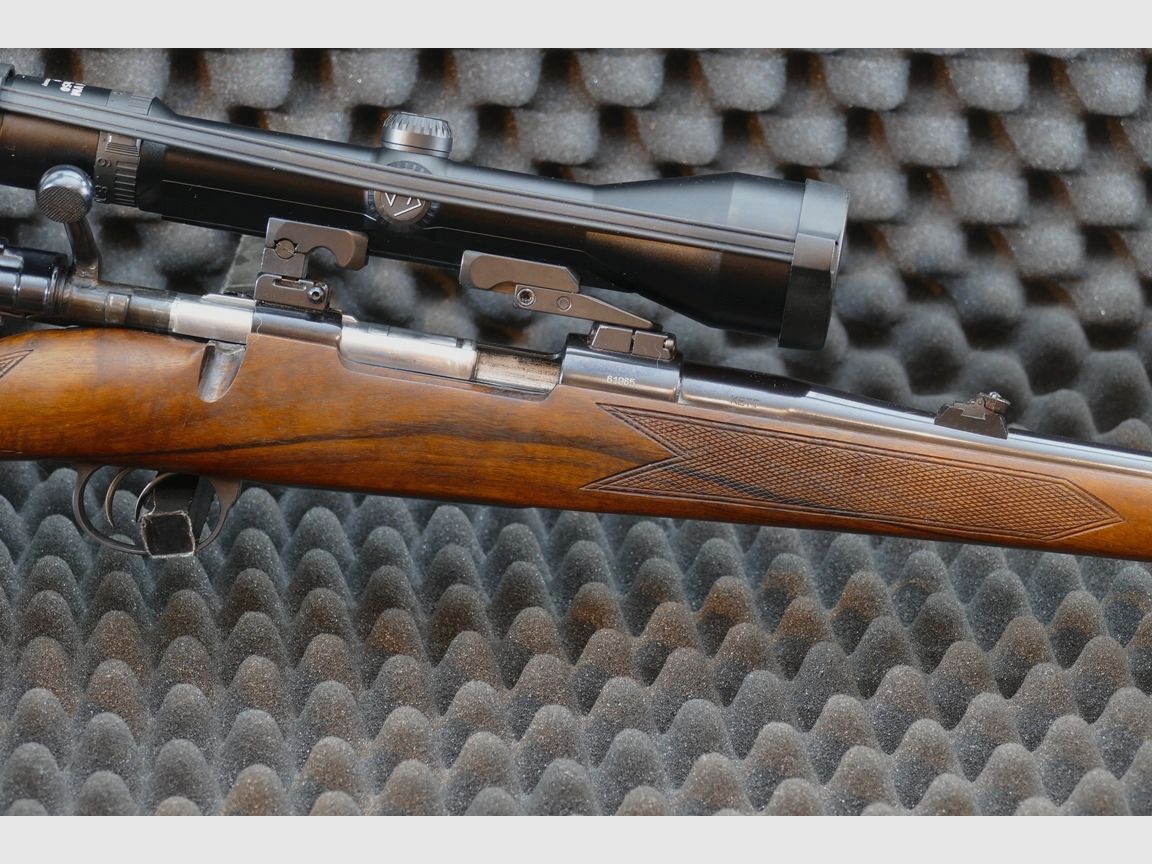 Repetierowy karabin, system 98, producent Luger, model L99, 30-06Spr, montaż EAW dla szyny wewnętrznej Zeiss