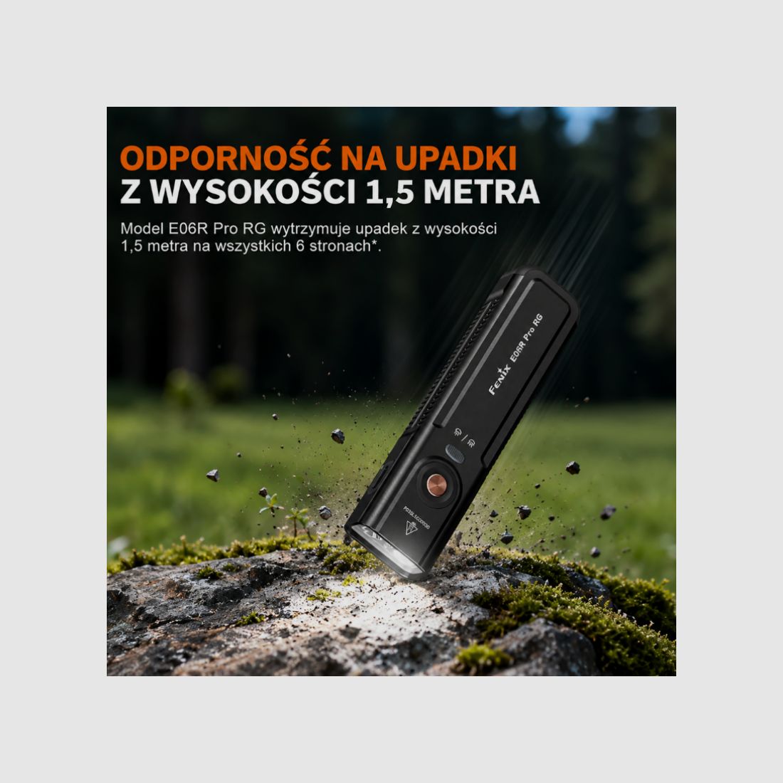 Fenix E06R PRO RG flashlight orange, image 10 of 16
