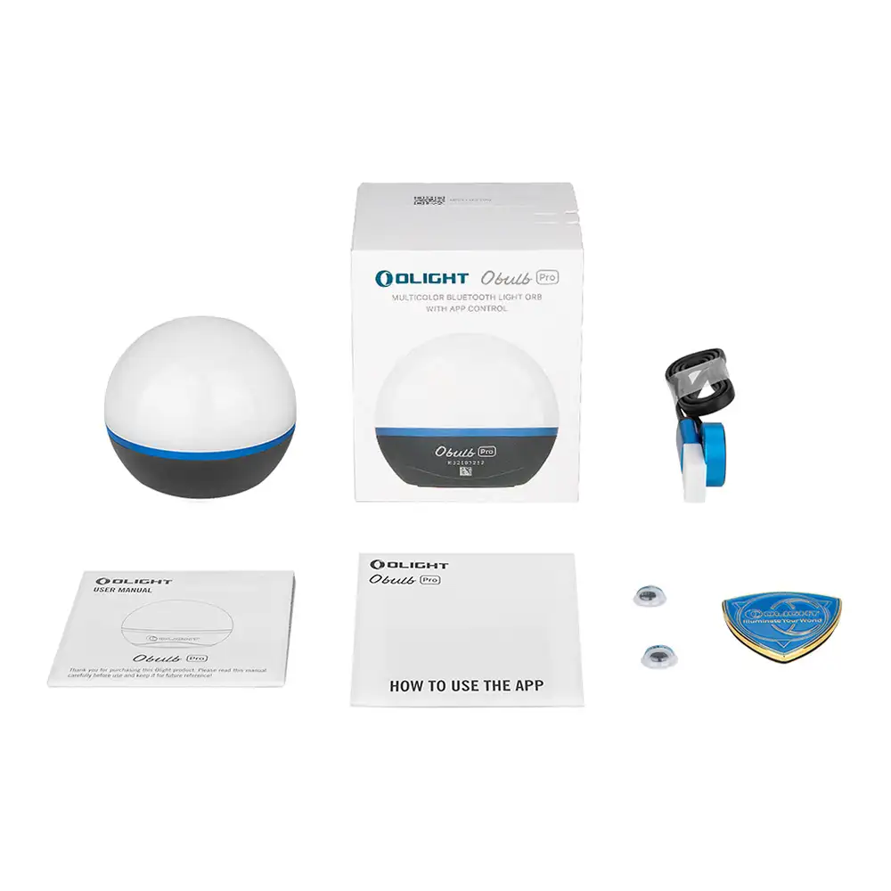Przenośne światło LED z pilotem Bluetooth Obulb Pro Olight pomarańczowe, zdjęcie 7 z 22