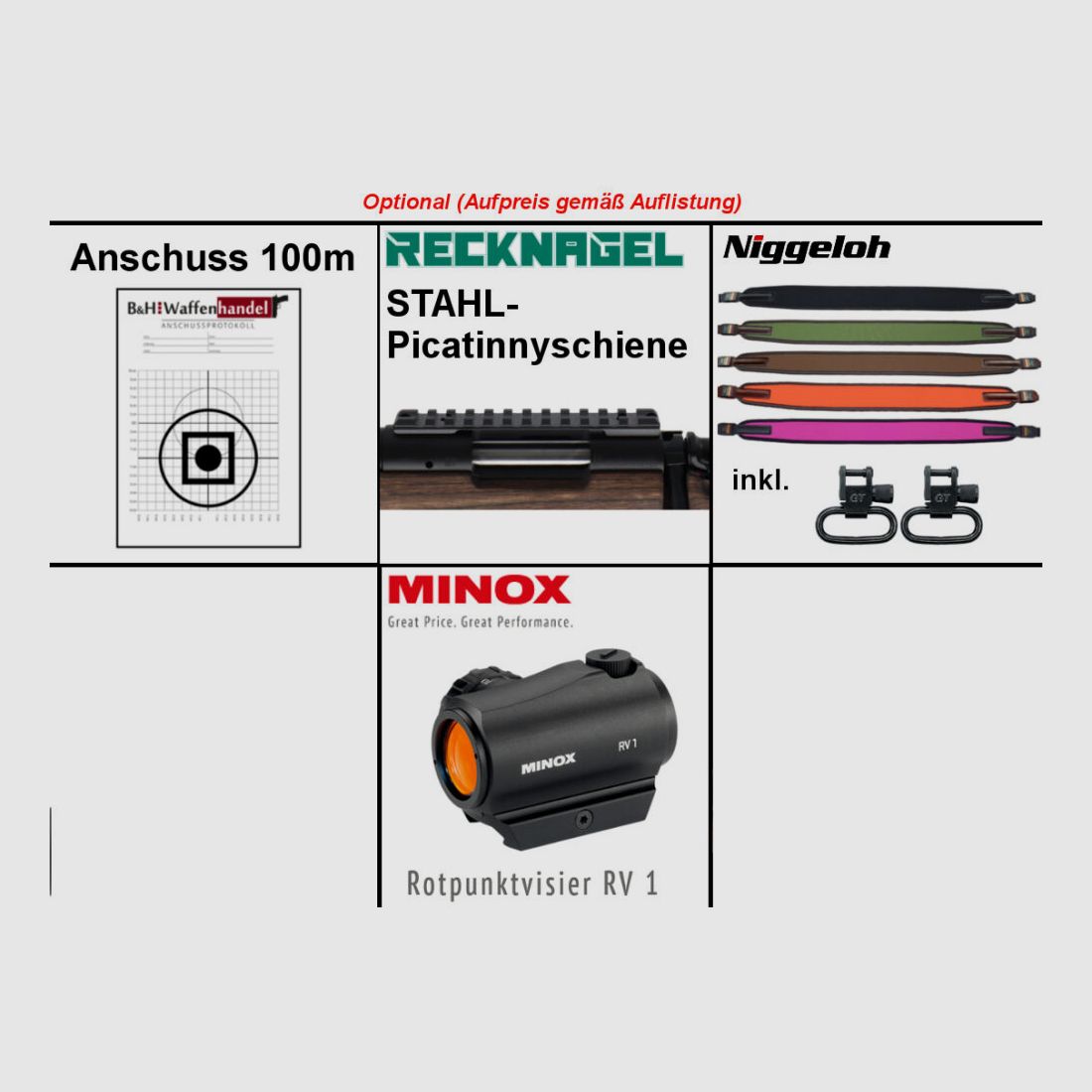 Bergara B14 B&H Prohunter Flex LEWY chwyt z otworem z zamontowanym Steiner Ranger 3-12x56 / Opcjonalnie: tłumik dźwięku Brenner
