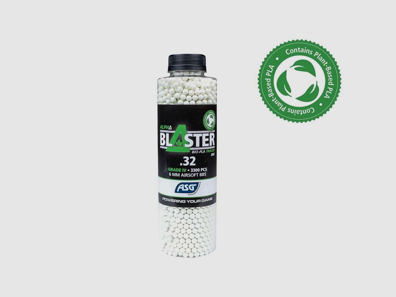 ASG Alpha Blaster Tracer 3300 Stk 6mm BB / 0,32 g / BIO / Grün, Bild 1 von 3