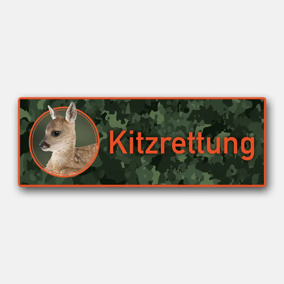 Wilde Hilde Magnetschild Kitzrettung