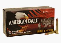 Federal American Eagle Varmint & Predator .22 Hornet 35GR Tipped Varmint 50 Patronen