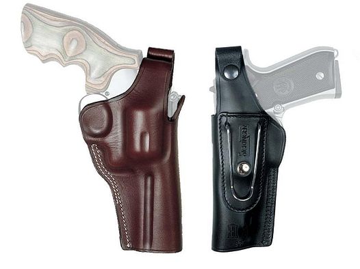 Gürtelholster mit Clip "G-MAN" Glock 43/43X/48, Walther P22/P22Q-Linkshänder-Braun