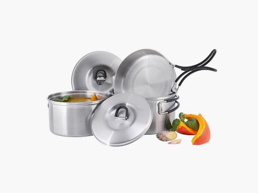 Tatonka Cookset Regular – Stainless Steel Camping Cookware Set