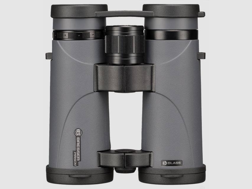 BRESSER 1721043 Pirsch ED 10x42 prismáticos recubiertos de fase con bolsa y correa