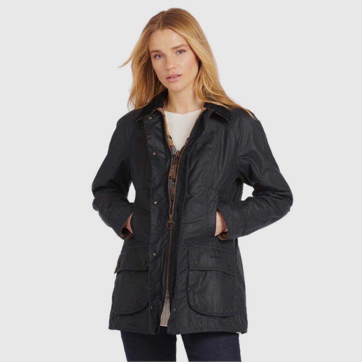 BARBOUR Wachsjacke Beadnell Navy