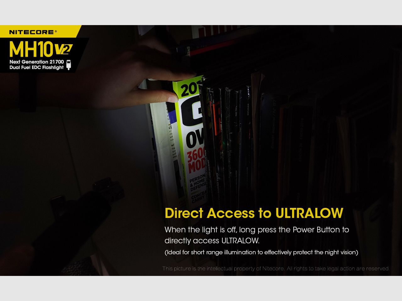 Nitecore MH10 V2 Tactische Led Zaklamp Oplaadbaar, afbeelding 19 van 27
