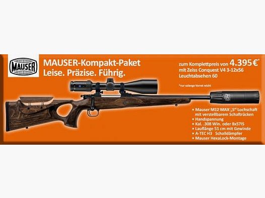Mauser M12 Kompakt in .308 Komplettangebot