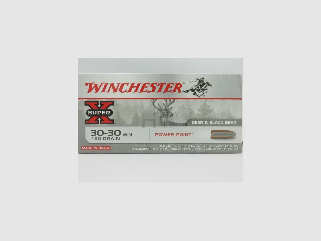 WINCHESTER SUPER X 30-30 POWER POINT 150GR X20, image 1 sur 2