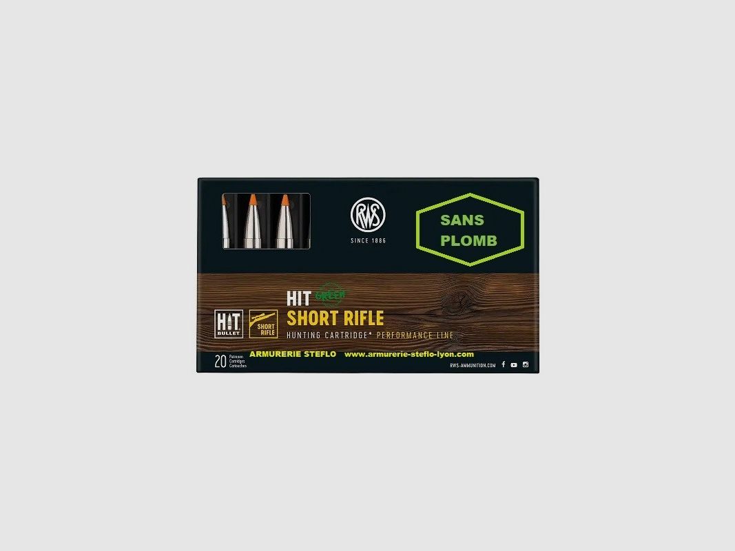 RWS 308W Hit short rifle - 9.7g/150grs - (x20)