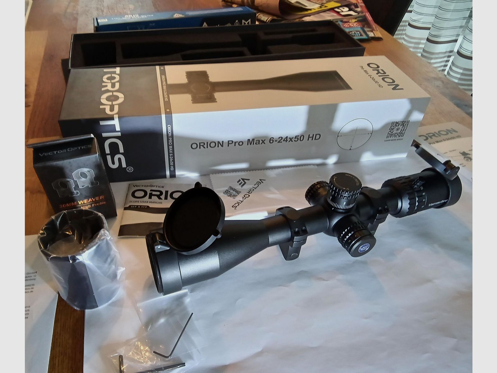 Zielfernrohr Vector Optics Orion Pro Max 6-24x50 HD, wie neu! Noch 4,5 Jahre Garantie