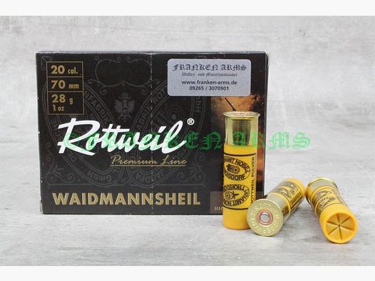 Rottweil	 Waidmannsheil HV 20/70 3,0mm 10Stück Staffelpreise