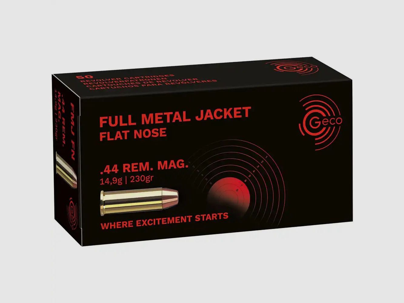 Geco .44 REM. MAG. 14,9 v 230gr FULL Metal Jacket Flat Nose