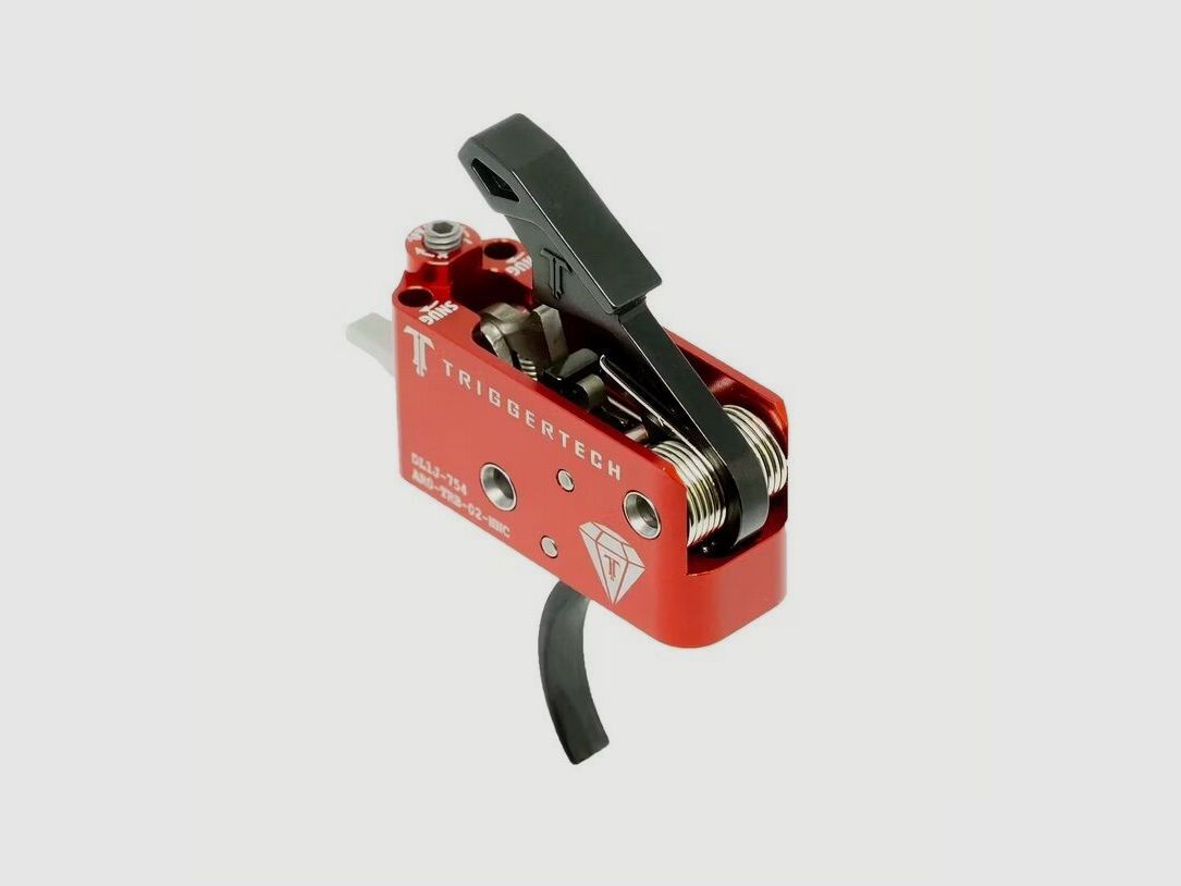 Triggertech Matchabzug Diamond AR15 Primary Pro Black 1.0 TO 4.0 LBS AR-15 Duty-Black Curved RED DIAMOND