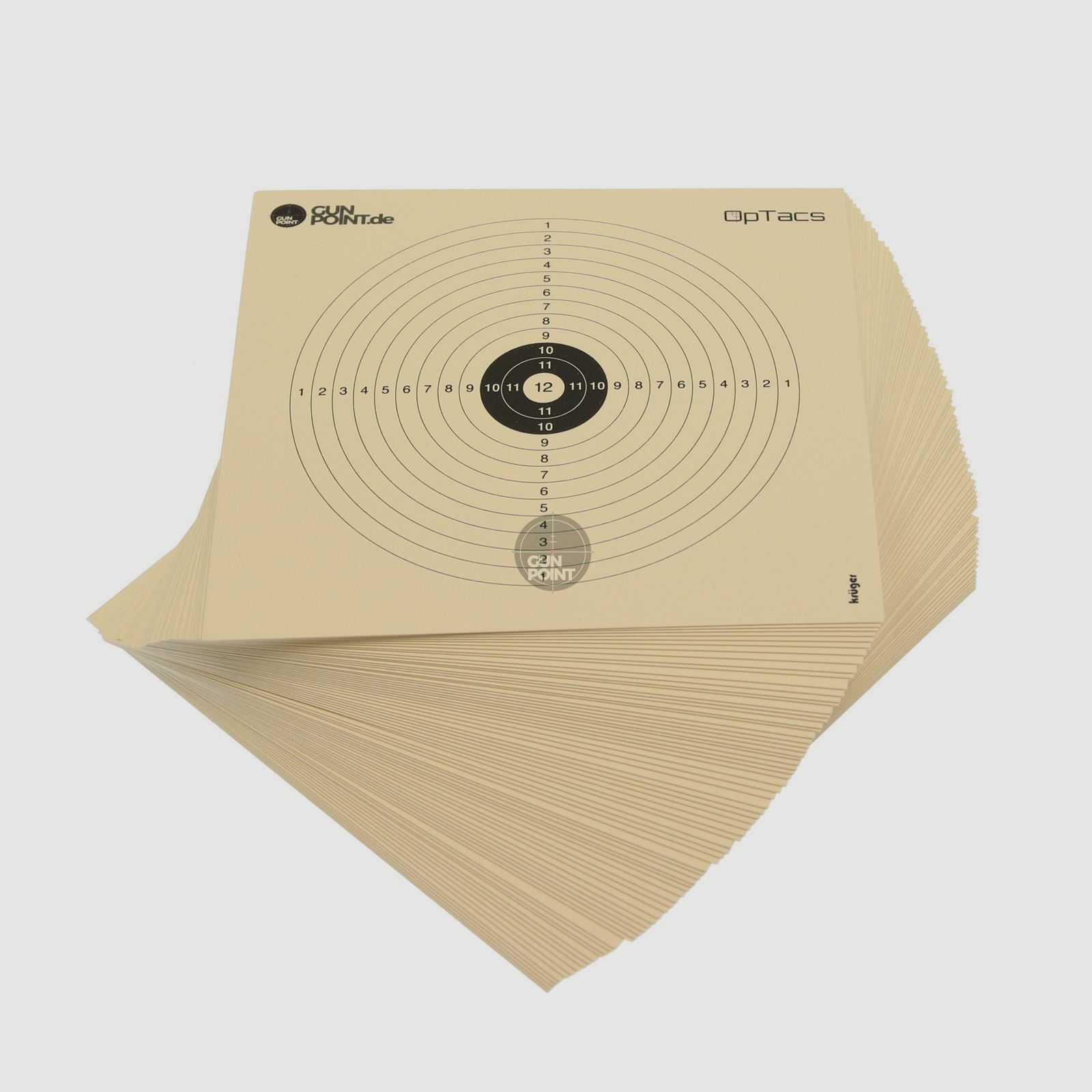 Luftgewehrscheibe 14 x 14 cm - 10er Pack