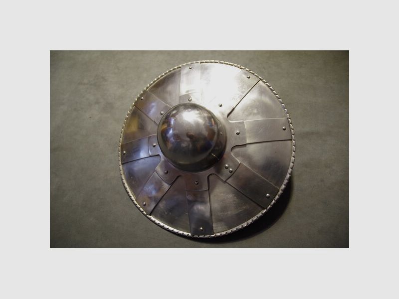Schaukampf Schild Buckler mit Metall Beschlägen Mittelalter, LARP, Festivals