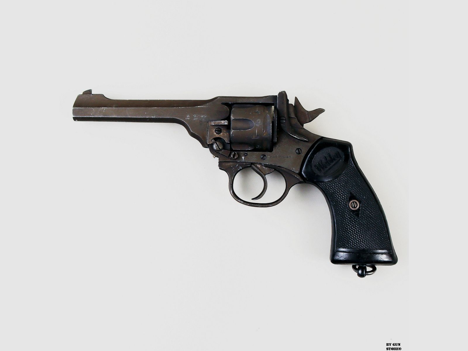 Revolver Webley & Scott mod. Mark IV kal. 38 ser. nr. 99163, afbeelding 1 van 8