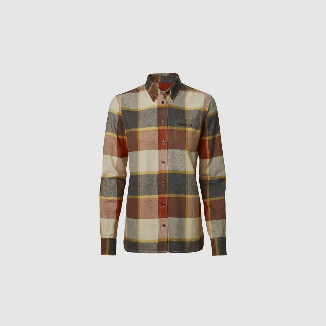 Chevalier Damen Flanellbluse Deer Red Pear Checked