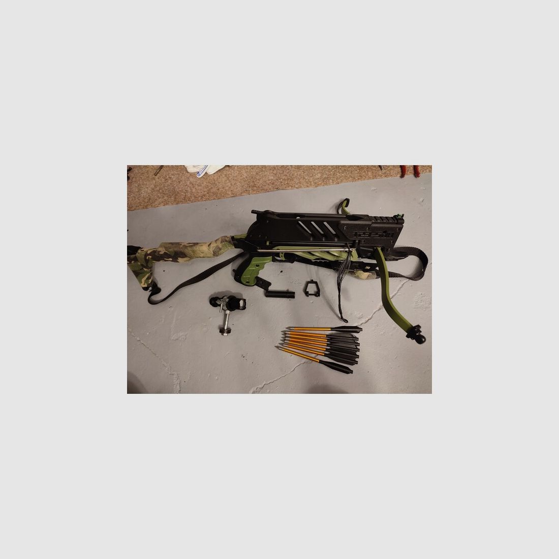 Man kung Alligator Magazin Armbrust Pistolenarmbrust grün 80lbs ikl. Zubehör