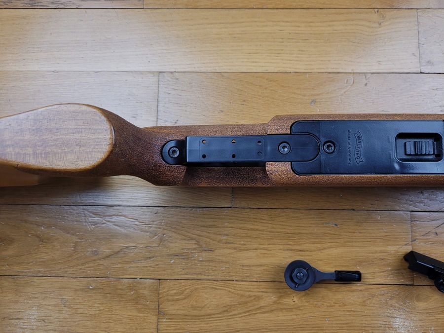 Rare carabine de précision Walther UIT-E MATCH – détente électronique- Niveau à bulle dioptre – Etat neuf, image 28 sur 32