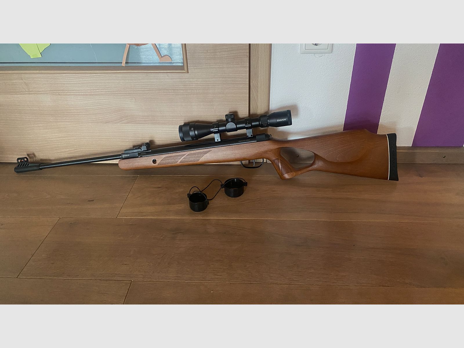 Diana 250 doscientos cincuenta carabina de aire calibre 4,5 mm 7,5 Joule + visor 3-9x32