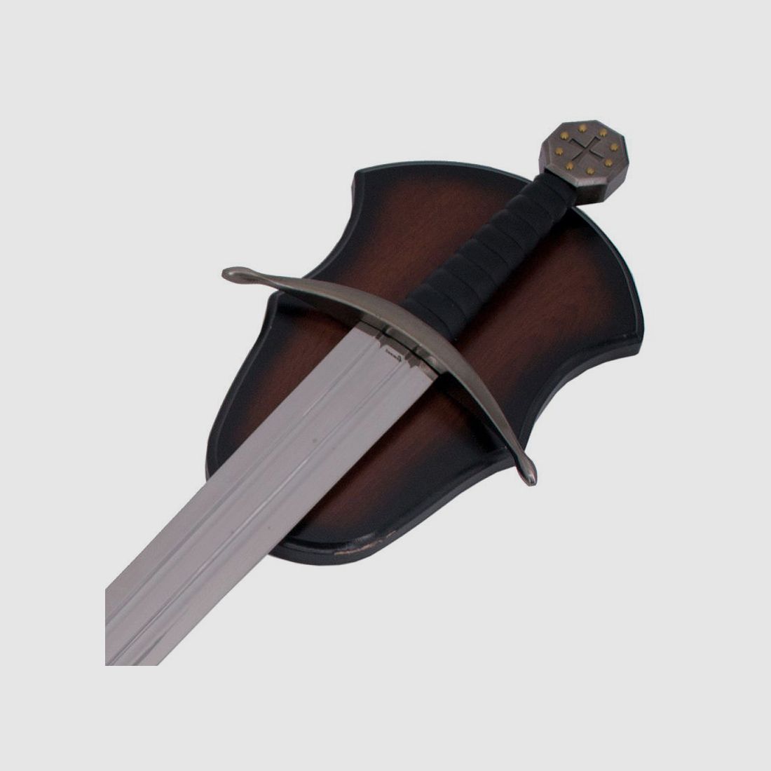 Espada templaria con soporte de pared