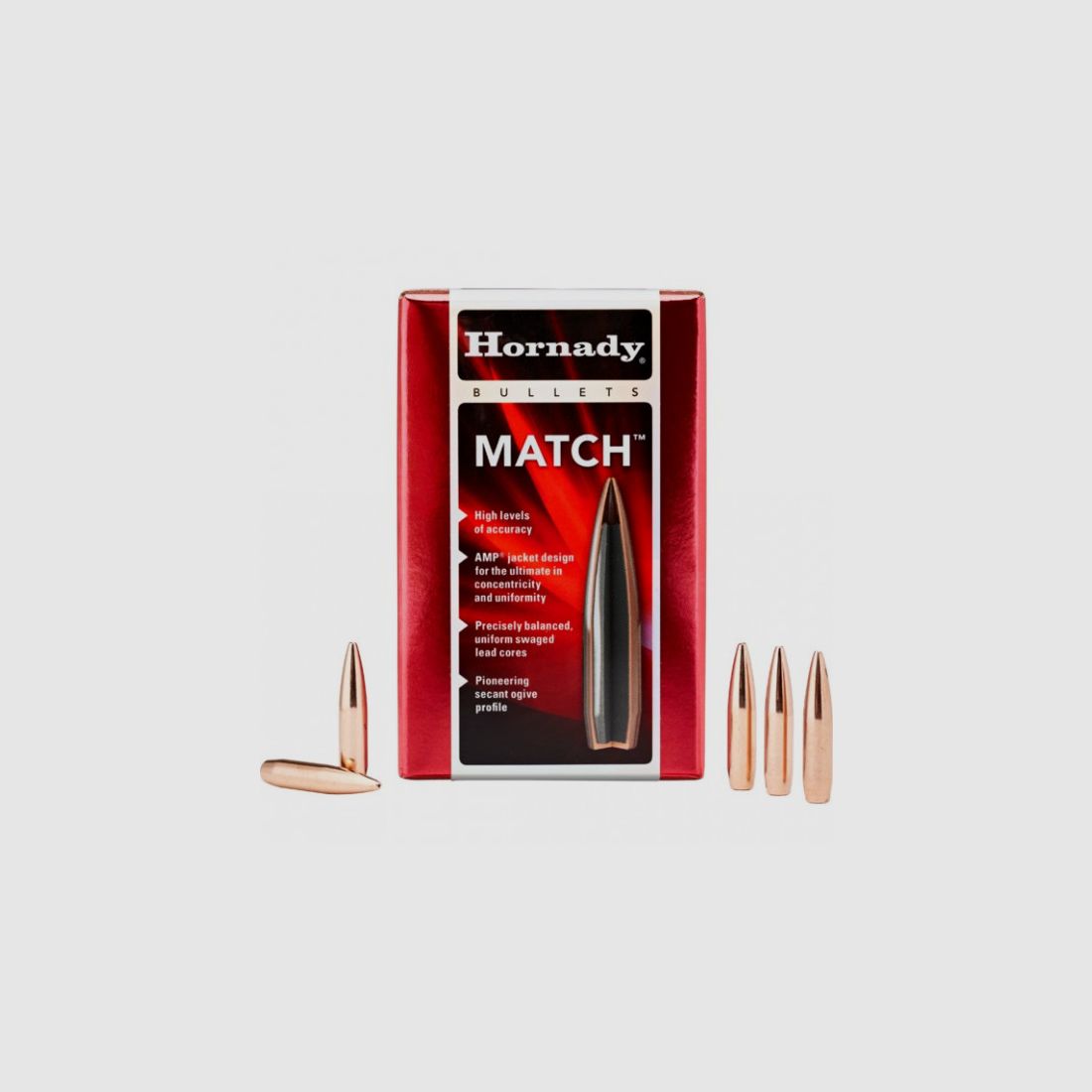 HORNADY BTHP MATCH GESCHOSSE - .30/.308 - 168 GRS. - 100 STÜCK