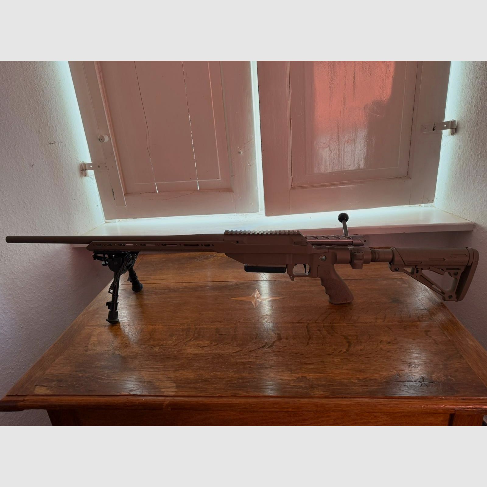 Rifle de repetición de precisión .300 Win. Mag. – Lothar Walther cañón de competición – Culata de aluminio STL-2 – Bipode Harris