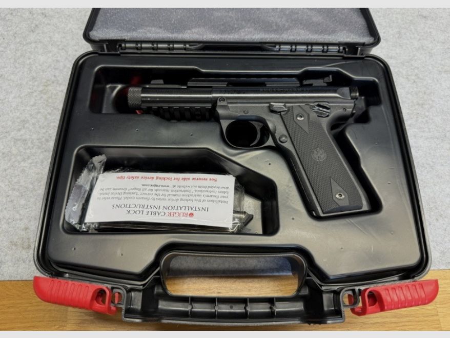 RUGER MKIV 22/45 Tactical in caliber .22lr in black with thread