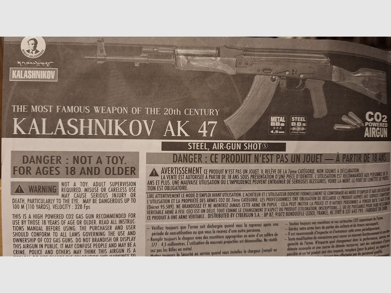 Kalashnikov AK47 4.5mm BB Co2 NEW!