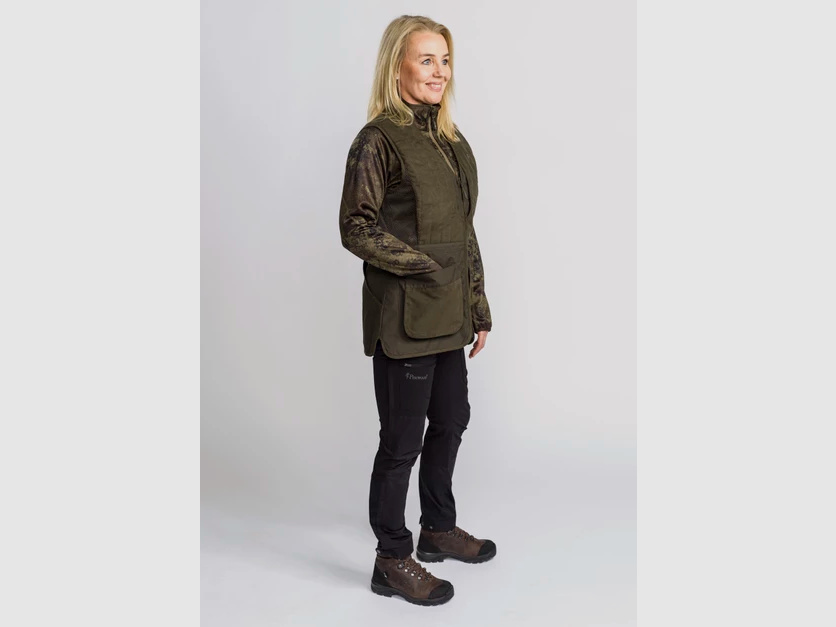 Pinewood Cadley Shooting Vest Damen Mossgreen