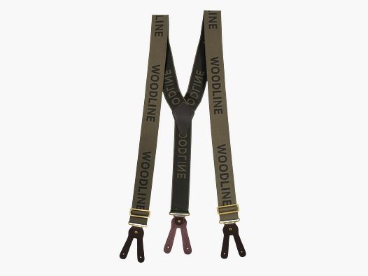 Woodline Hosenträger Riemen Braun/Grün 50 mm