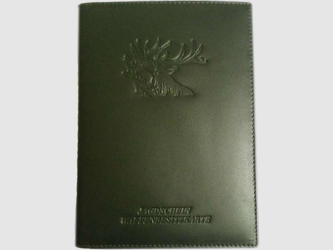 Hunting license case deer, cowhide
