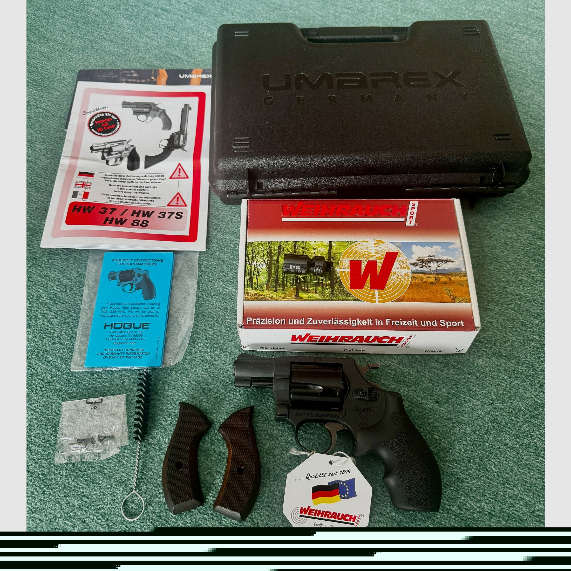 Weihrauch HW 88 Super Airweight, 9 mm R Knall, komplett in schwarz