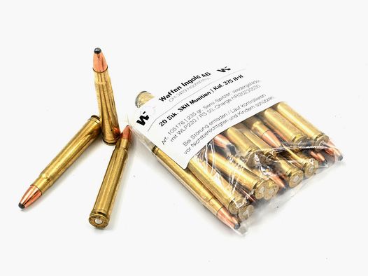 SKH, 375 H&H Mag, semi-spitzer, 235 gr., 20 pz.