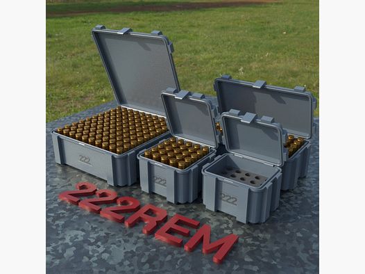 Filamelt munitiekist / .222 REM / 'klapdeksel' / patroonbox, munitiekist