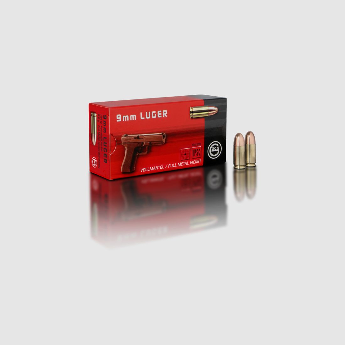 Geco 9mm Luger FMJ 124grs - 289,-€ per 1000 Schuß!