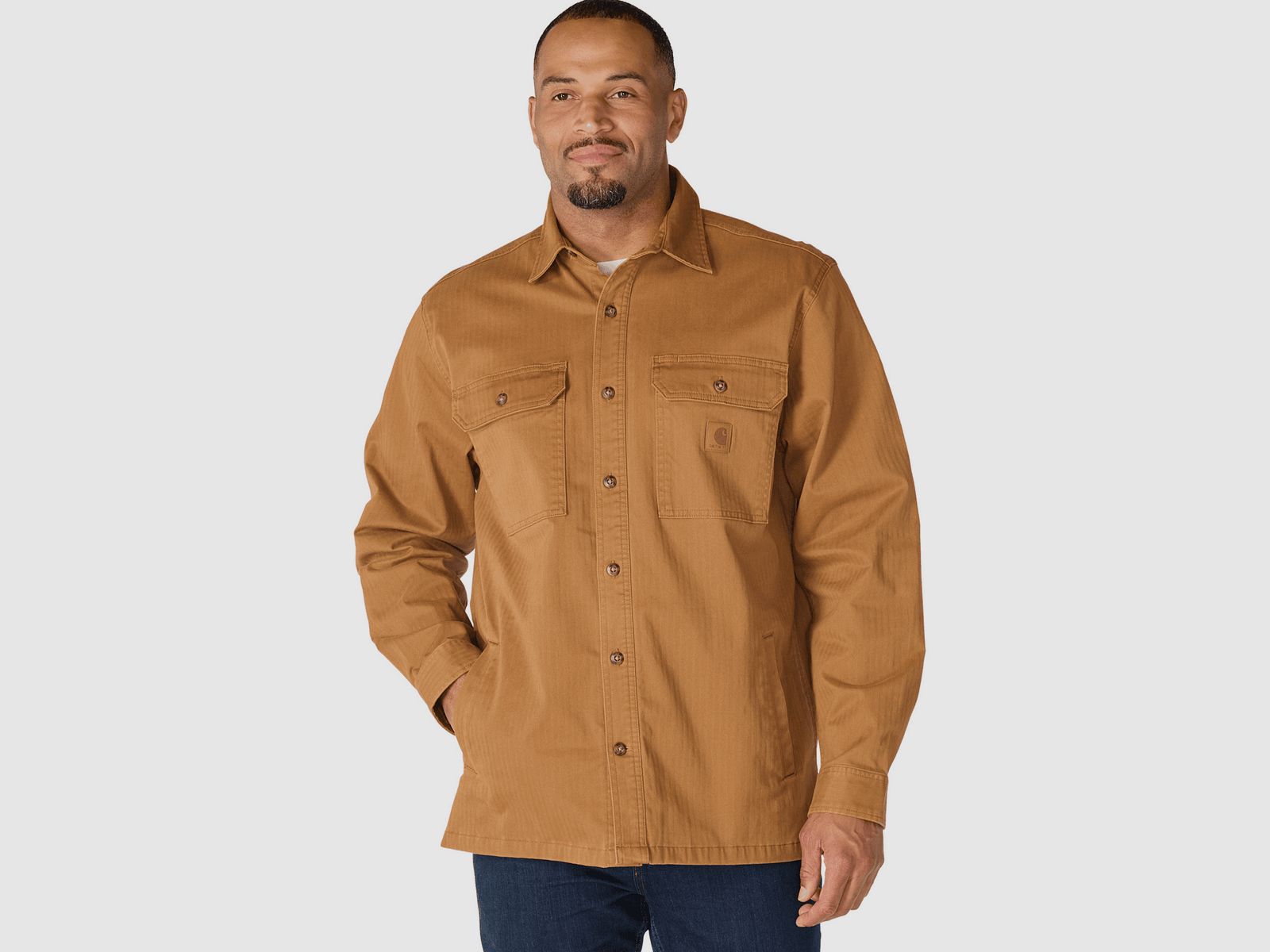Carhartt Newcastle Shirt Jac Men Carhartt Brown S