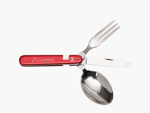 Camping-Besteck rot Messer Gabel Löffel Urlaub Reise