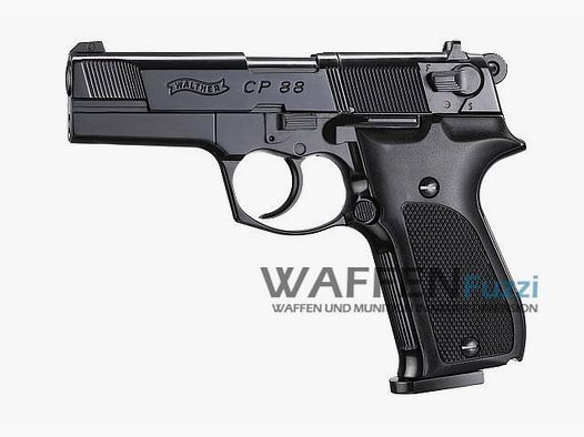 Walther CP88 CO2 pistool kaliber 4,5 mm diabolo geblauwde