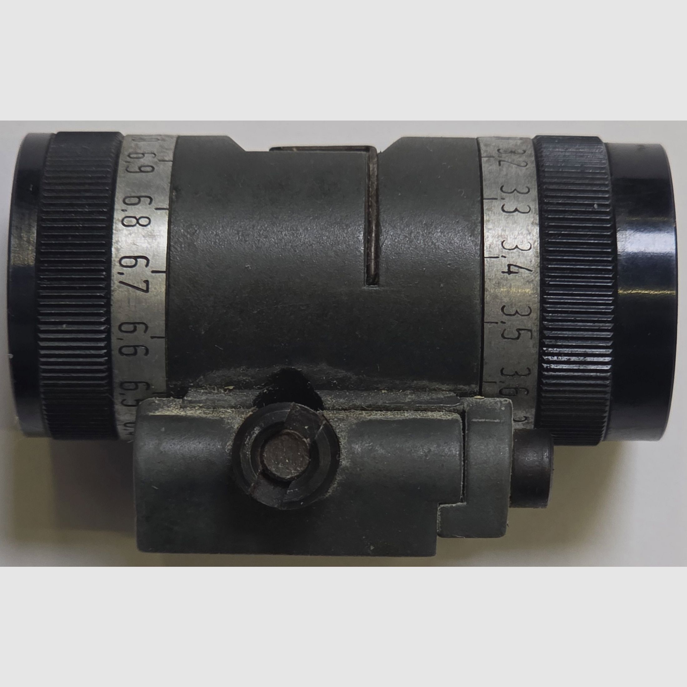 Anschütz double iris glass ring sight 2.9-4.4 + 5.8-7.3 dovetail: top 13 mm, bottom 8.5 mm for Anschütz, Walther and others