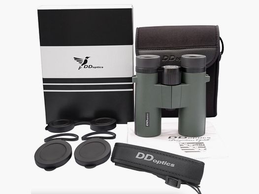 DDoptics 440120033 lornetka Kolibri 8x33 Gen3 zielona z torbą i paskiem na ramię