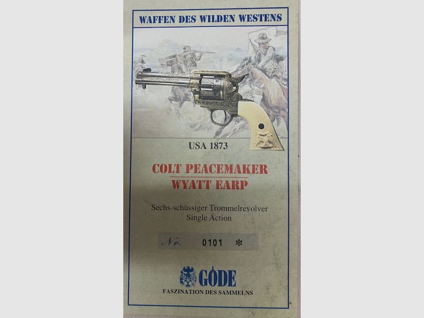 Colt Peacemaker Caliber .45, Modell Wyatt Earp. Mit Göde Zertifikat