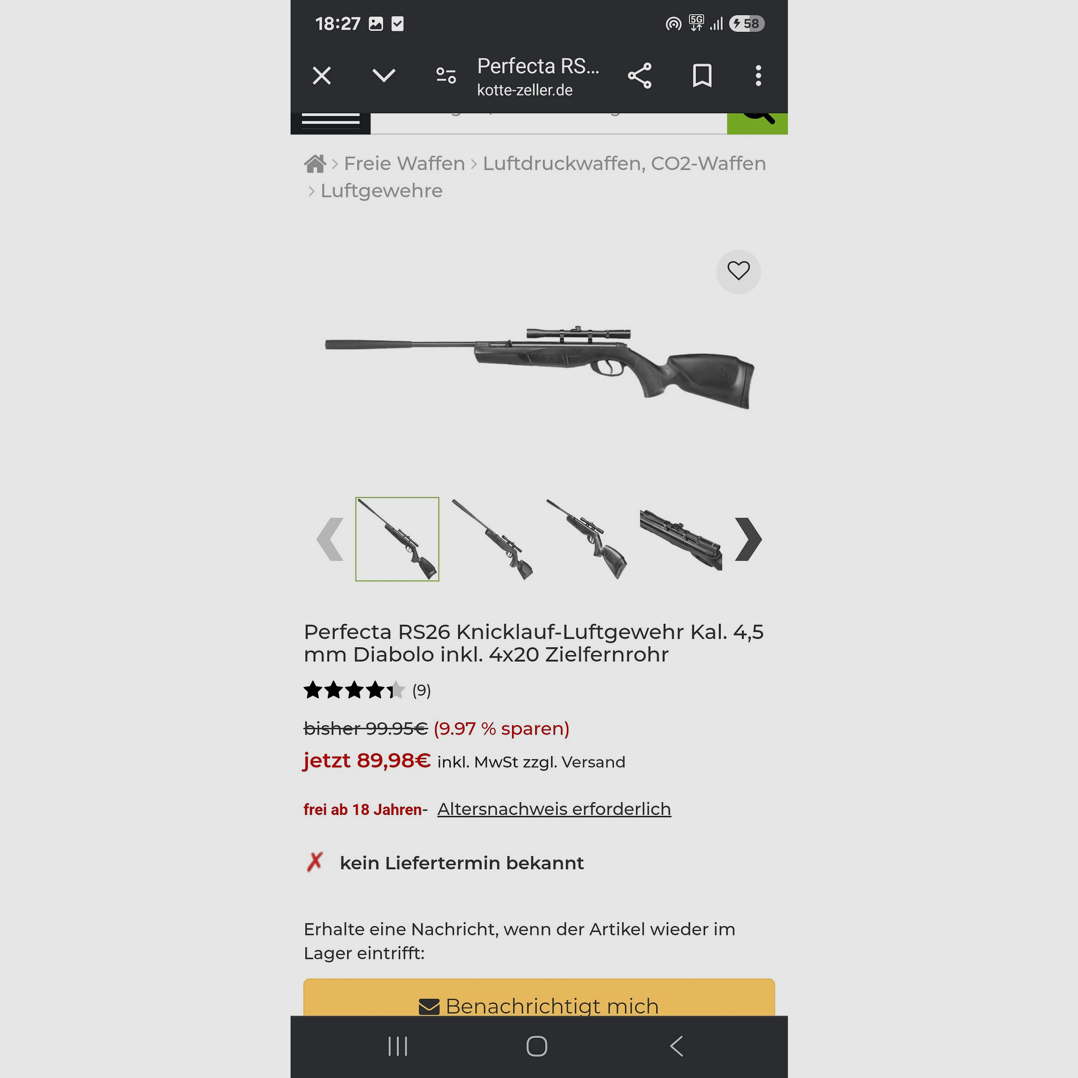 Luftgewehr Perfekta